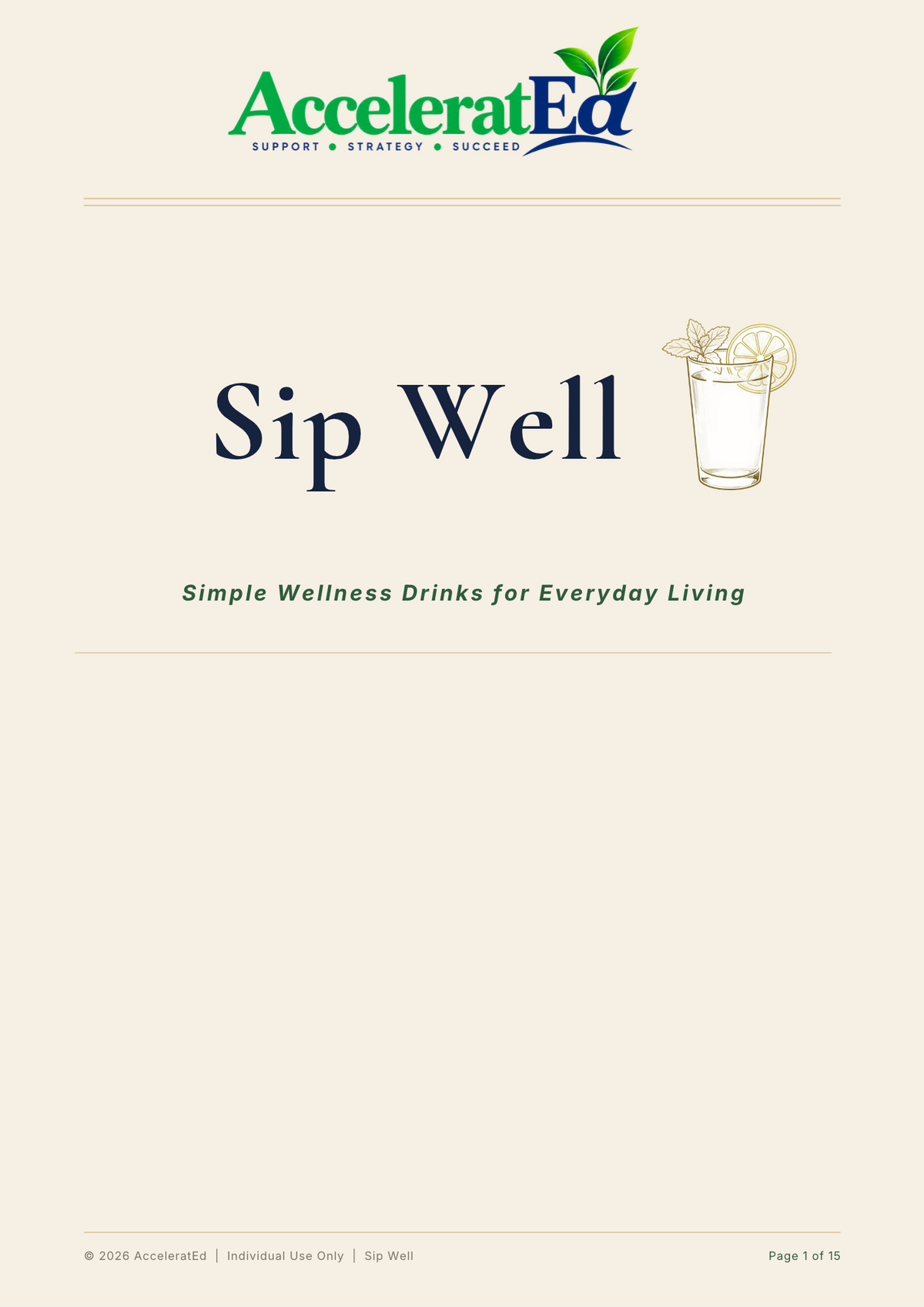 Sip Well: Simple Wellness Drinks for Everyday Living